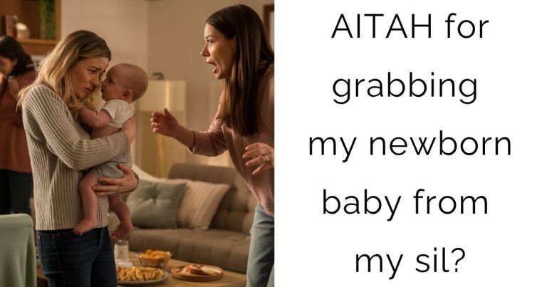 AITAH for grabbing my newborn baby from my sil?