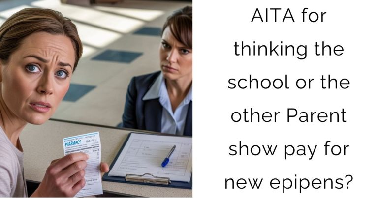 AITA for thinking the school or the other Parent show pay for new epipens?
