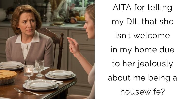 AITA for telling my DIL that she isn’t welcome in my home due to her jealously about me being a housewife?