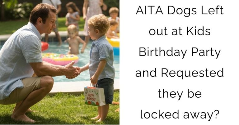 AITA Dogs Left out at Kids Birthday Party and Requested they be locked away?