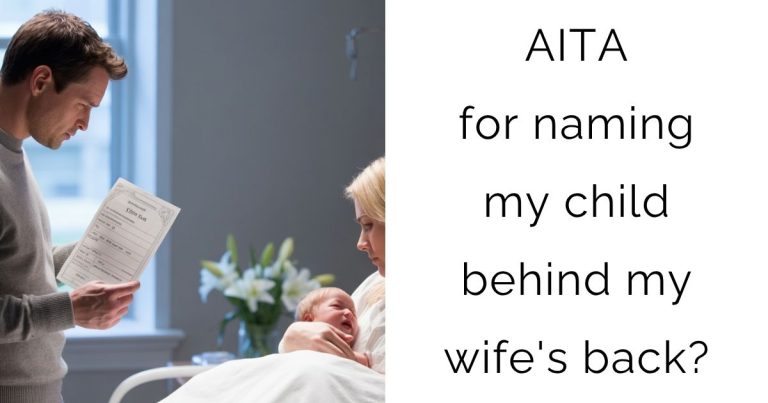 AITA for naming my child behind my wife’s back?
