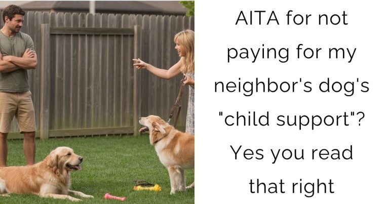 AITA for not paying for my neighbor’s dog’s “child support”? Yes you read that right