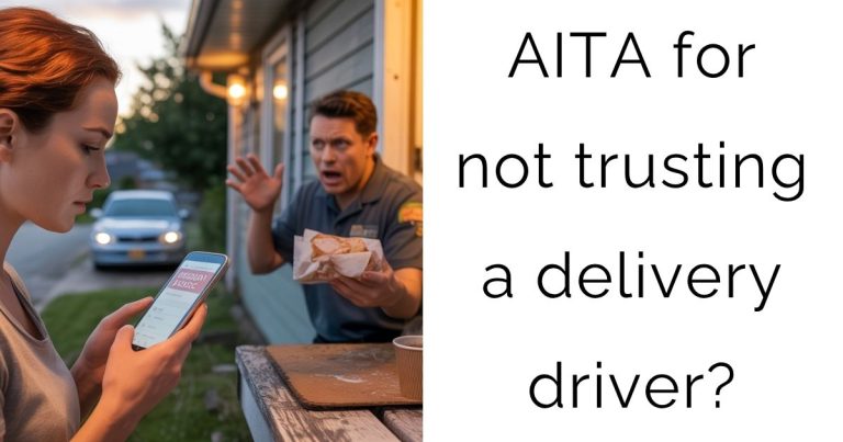 AITA for not trusting a delivery driver?