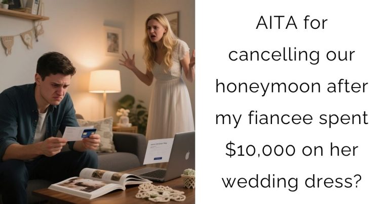 AITA for cancelling our honeymoon after my fiancee spent $10,000 on her wedding dress?