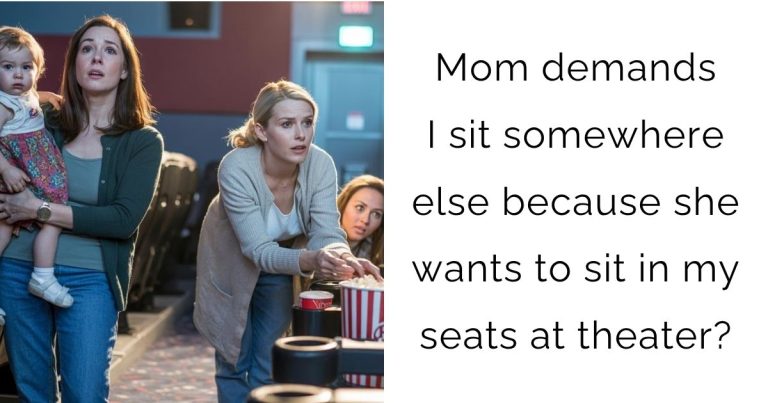 Mom demands I sit somewhere else because she wants to sit in my seats at theater?