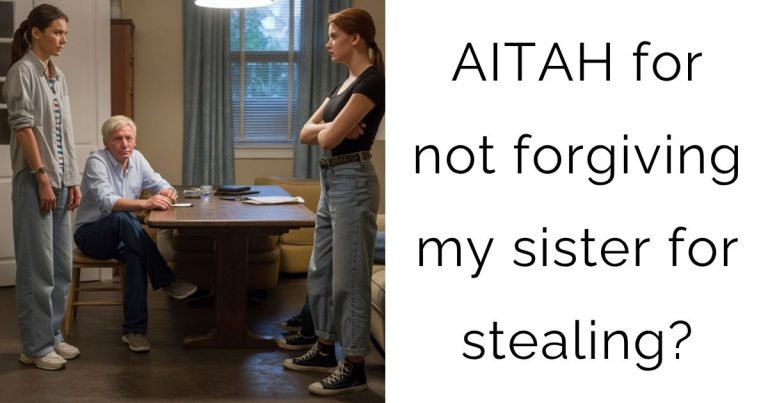 AITAH for not forgiving my sister for stealing?