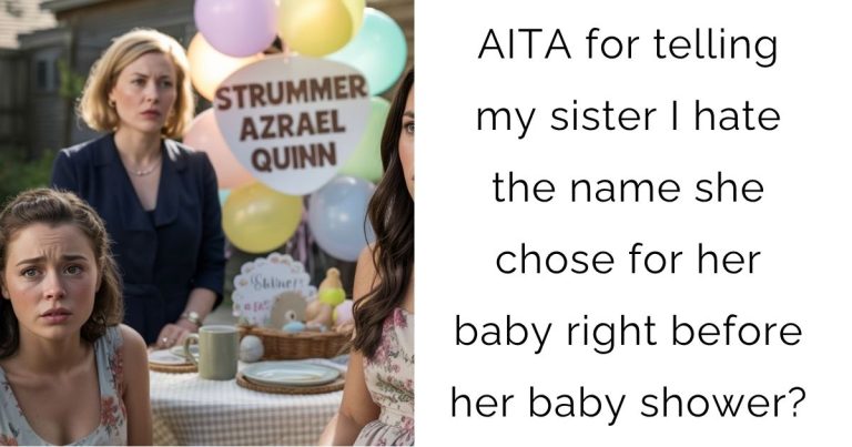 AITA for telling my sister I hate the name she chose for her baby right before her baby shower?