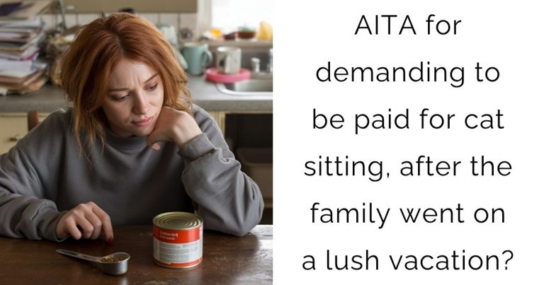 AITA for demanding to be paid for cat sitting, after the family went on a lush vacation?