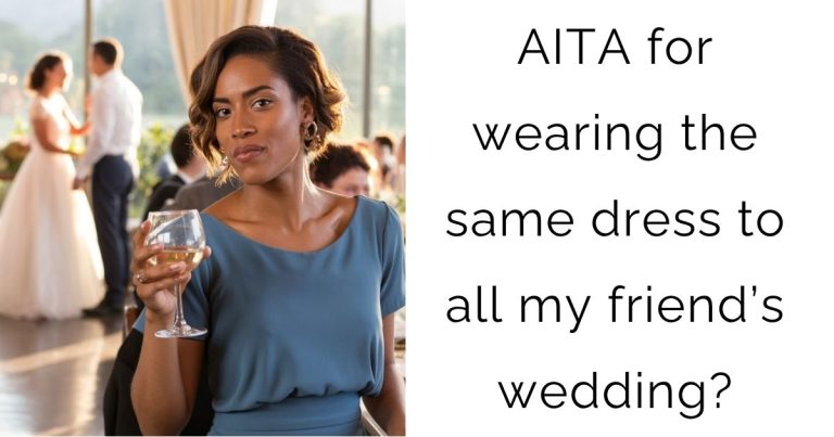 AITA for wearing the same dress to all my friend’s wedding?