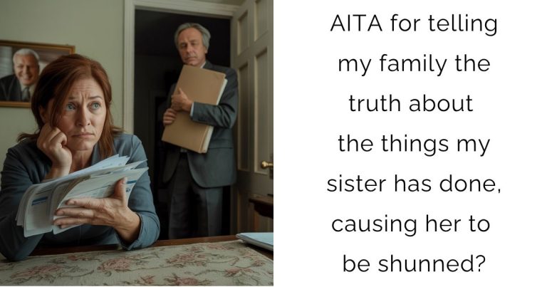 AITA for telling my family the truth about the things my sister has done, causing her to be shunned?