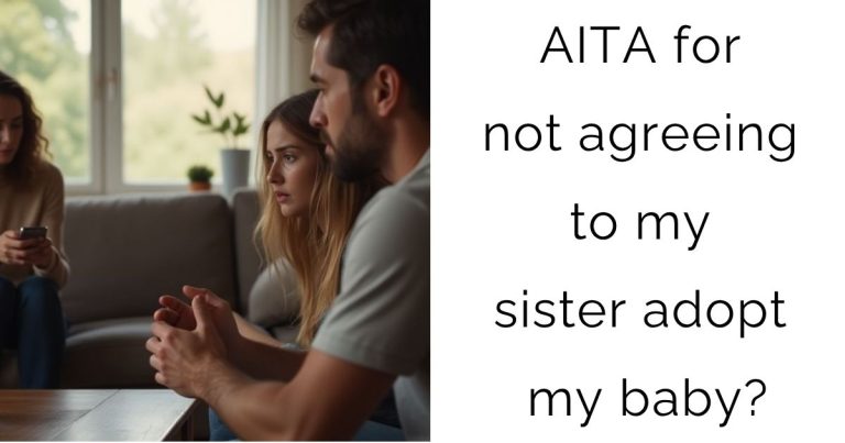 AITA for not agreeing to my sister adopt my baby?
