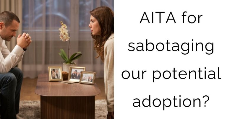 AITA for sabotaging our potential adoption?
