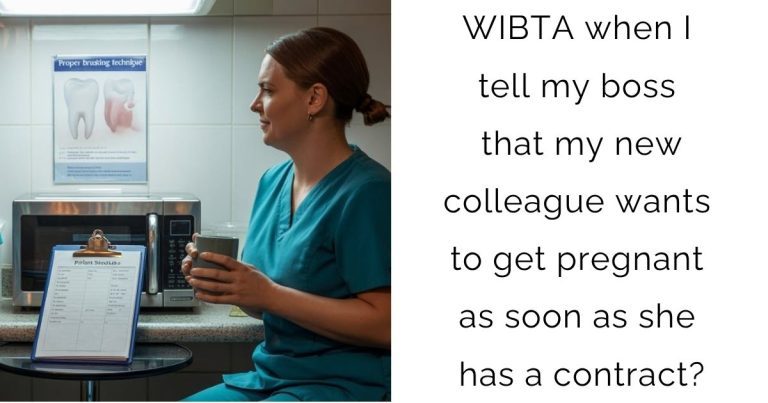 WIBTA when I tell my boss that my new colleague wants to get pregnant as soon as she has a contract?