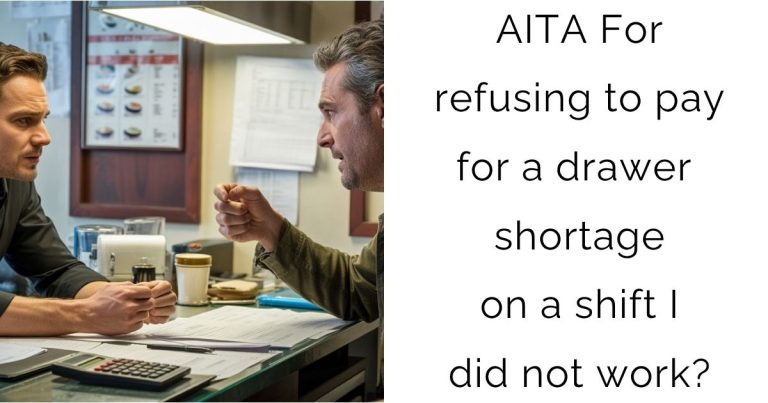 AITA For refusing to pay for a drawer shortage on a shift I did not work?