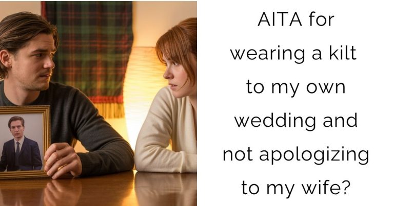 AITA for wearing a kilt to my own wedding and not apologizing to my wife?