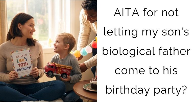 AITA for not letting my son’s biological father come to his birthday party?
