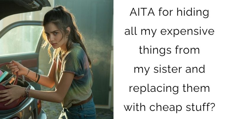 AITA for hiding all my expensive things from my sister and replacing them with cheap stuff?