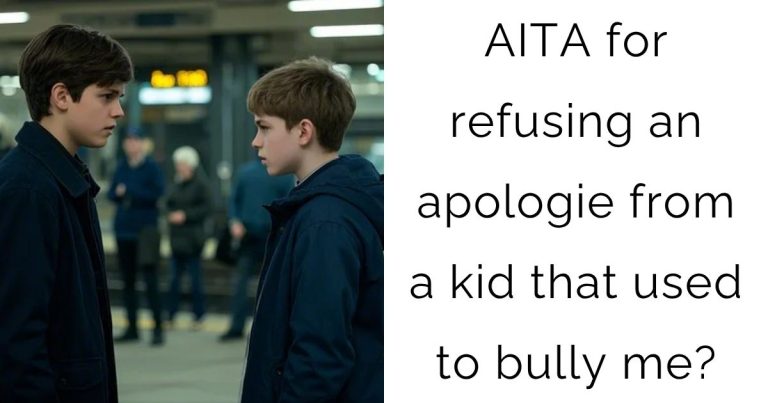 AITA for refusing an apologie from a kid that used to bully me?