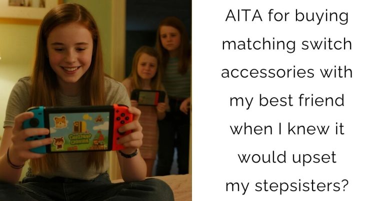 AITA for buying matching switch accessories with my best friend when I knew it would upset my stepsisters?