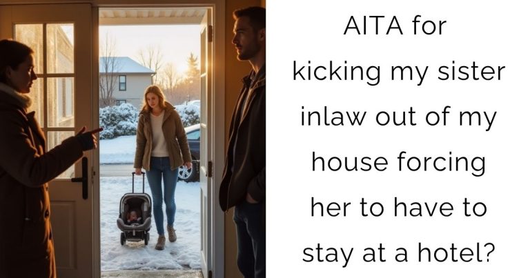 AITA for kicking my sister inlaw out of my house forcing her to have to stay at a hotel?
