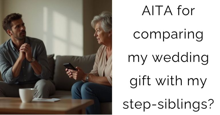 AITA for comparing my wedding gift with my step-siblings?