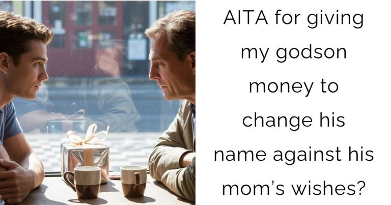 AITA for giving my godson money to change his name against his mom’s wishes?