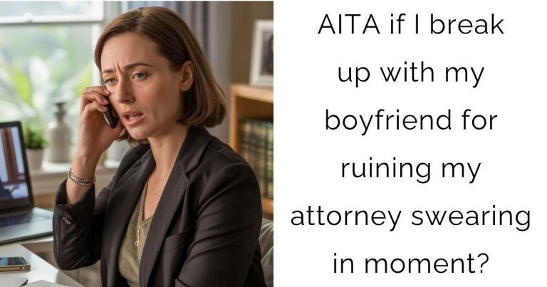 AITA if I break up with my boyfriend for ruining my attorney swearing in moment?