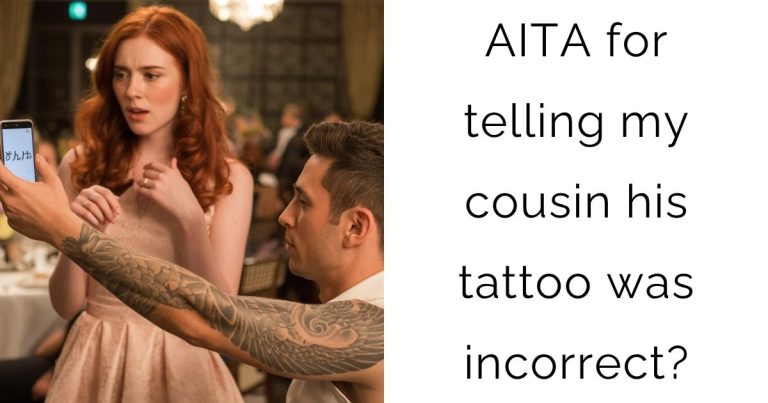 AITA for telling my cousin his tattoo was incorrect?