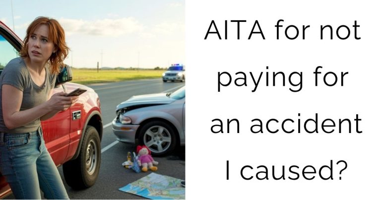 AITA for not paying for an accident I caused?