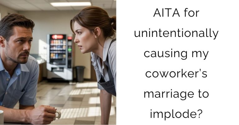 AITA for unintentionally causing my coworker’s marriage to implode?