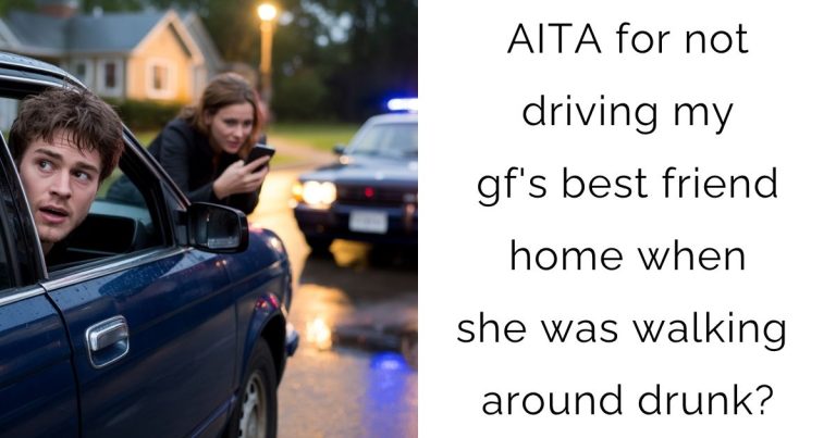 AITA for not driving my gf’s best friend home when she was walking around drunk?