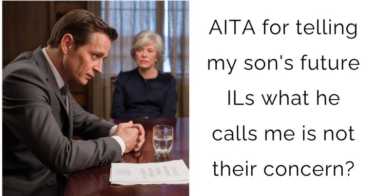 AITA for telling my son’s future ILs what he calls me is not their concern?