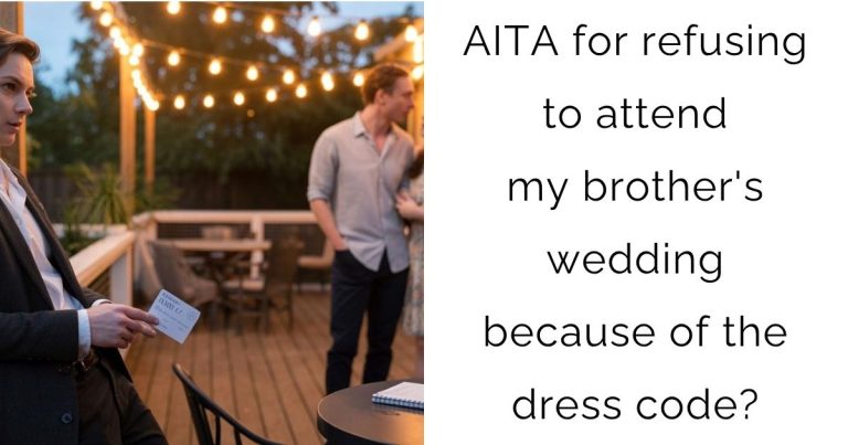 AITA for refusing to attend my brother’s wedding because of the dress code?