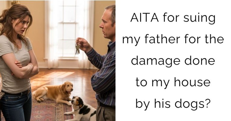 AITA for suing my father for the damage done to my house by his dogs?