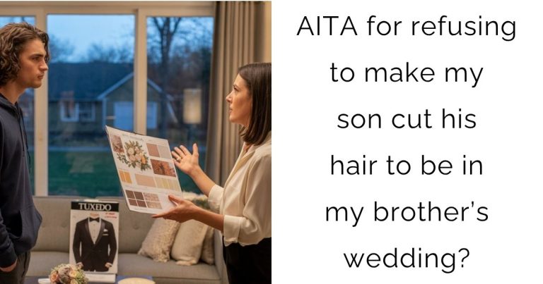 AITA for refusing to make my son cut his hair to be in my brother’s wedding?