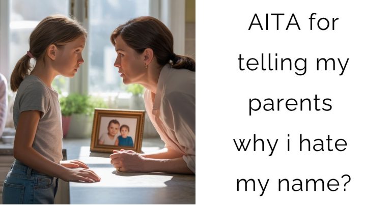 AITA for telling my parents why i hate my name?
