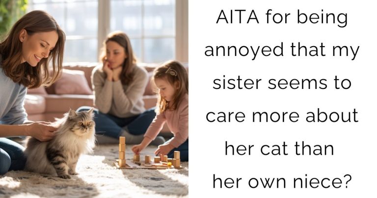 AITA for being annoyed that my sister seems to care more about her cat than her own niece?