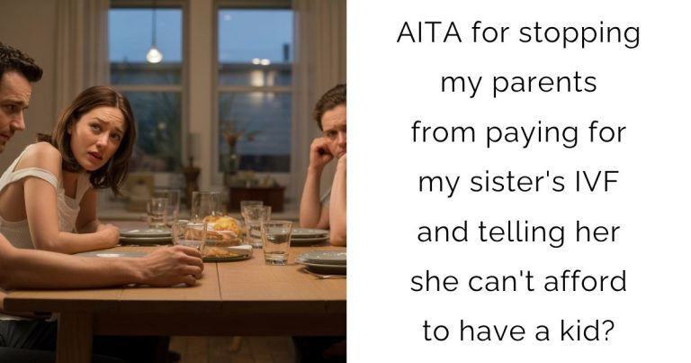 AITA for stopping my parents from paying for my sister’s IVF and telling her she can’t afford to have a kid?