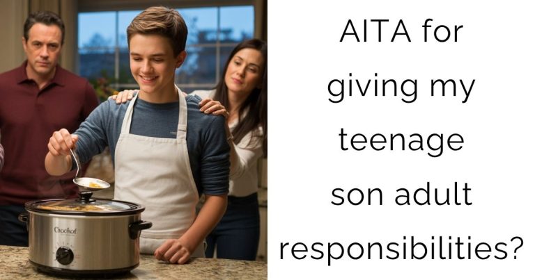 AITA for giving my teenage son adult responsibilities?