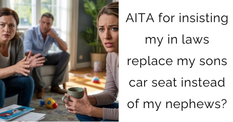 AITA for insisting my in laws replace my sons car seat instead of my nephews?