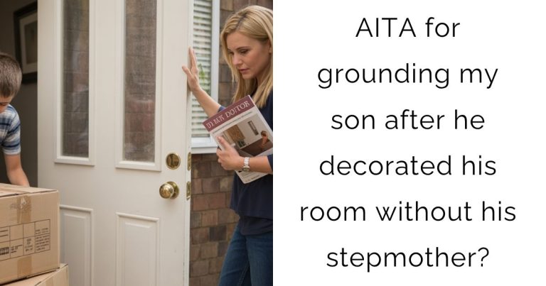 AITA for grounding my son after he decorated his room without his stepmother?