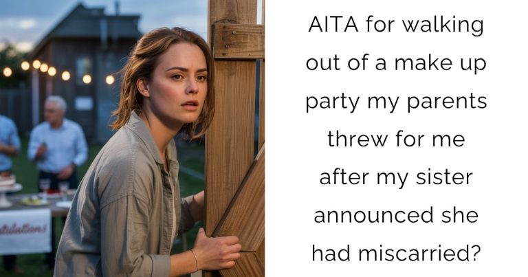 AITA for walking out of a make up party my parents threw for me after my sister announced she had miscarried?