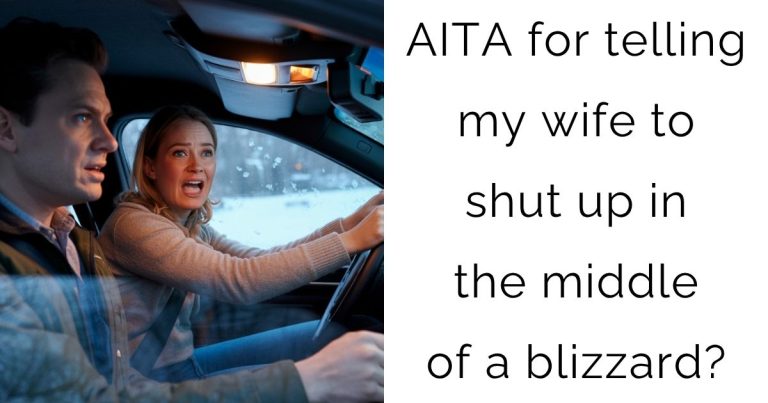AITA for telling my wife to shut up in the middle of a blizzard?