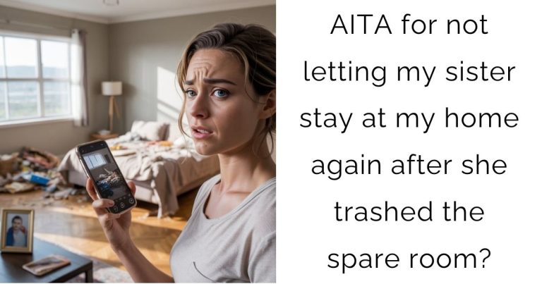 AITA for not letting my sister stay at my home again after she trashed the spare room?