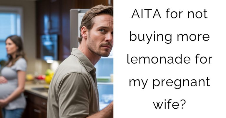 AITA for not buying more lemonade for my pregnant wife?