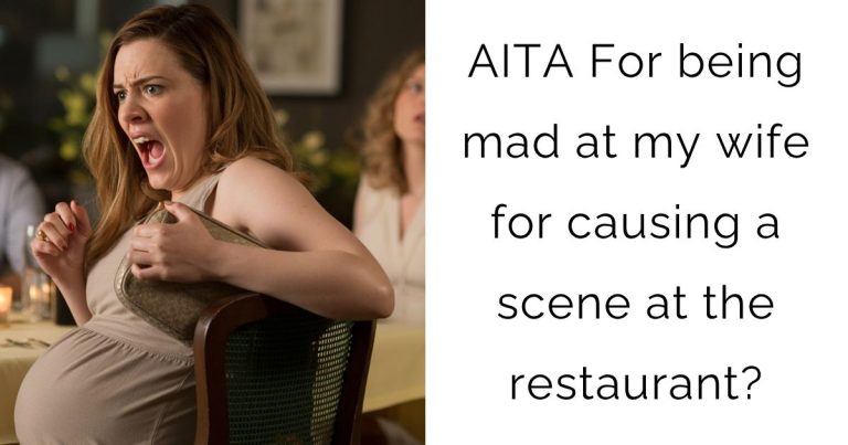 AITA For being mad at my wife for causing a scene at the restaurant?
