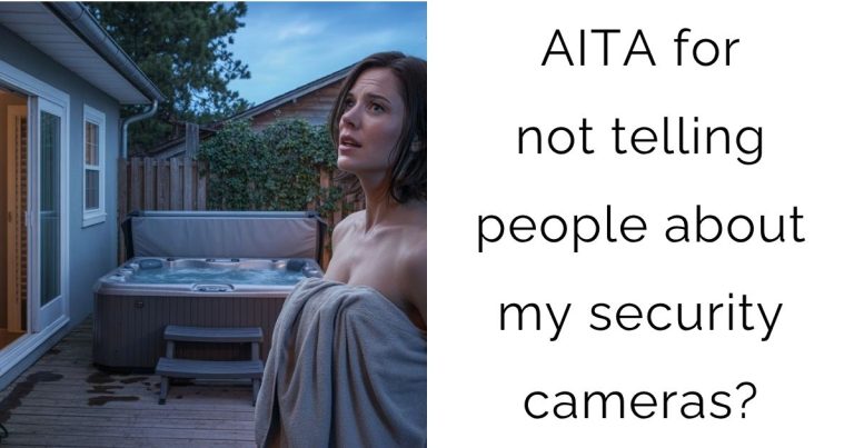 AITA for not telling people about my security cameras?