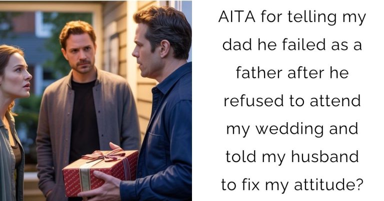 AITA for telling my dad he failed as a father after he refused to attend my wedding and told my husband to fix my attitude?