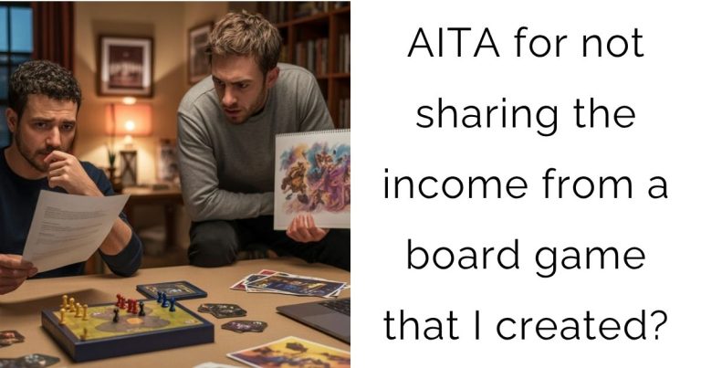 AITA for not sharing the income from a board game that I created?