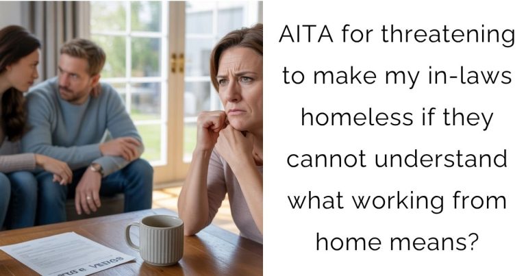 AITA for threatening to make my in-laws homeless if they cannot understand what working from home means?